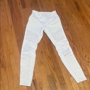 ALO Yoga White High-Waist Leggings